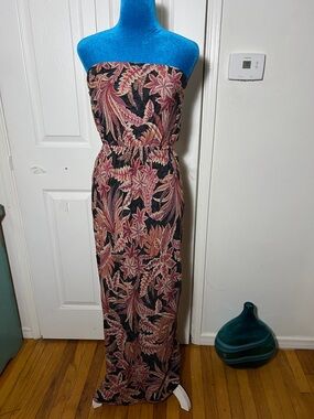 FIORLA Silk Strapless Maxi Dress Women’s Small